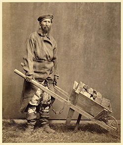 A convict at "katorga", Russia 1891.